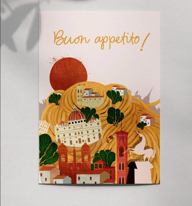 plakaty Autorska ilustracja Buon appetito!