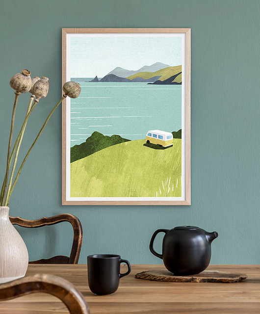 plakaty Podróże kamperem - plakat fine art