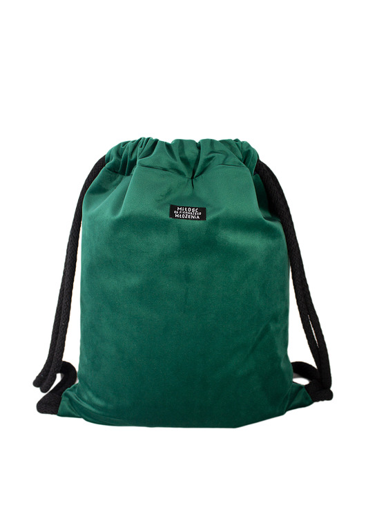 Plecak turkusowy welur sacky bag