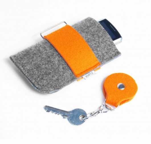 etui szary oranż purol design