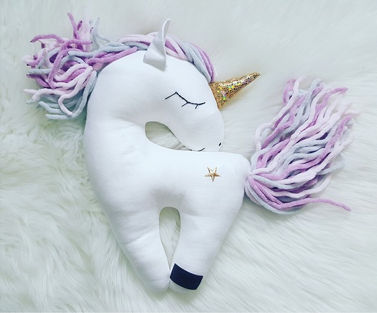 przytulanki dla niemowląt i dzieci Baby Unicorn biały tęczowa grzywa