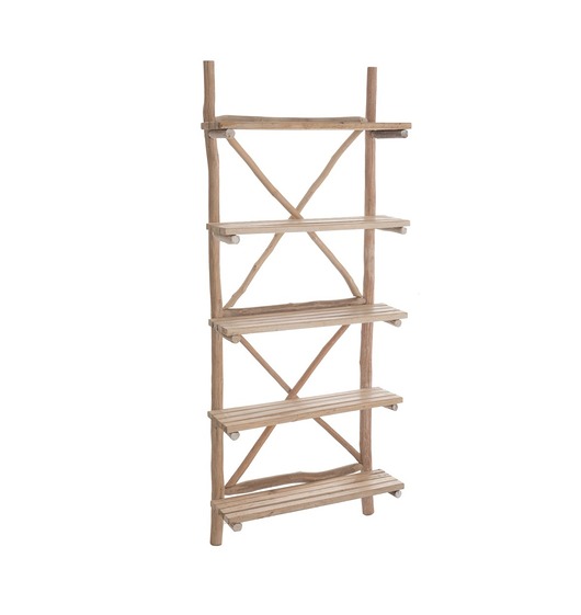Regał Wood Natural, pięć półek, drewno 177 cm Home Design