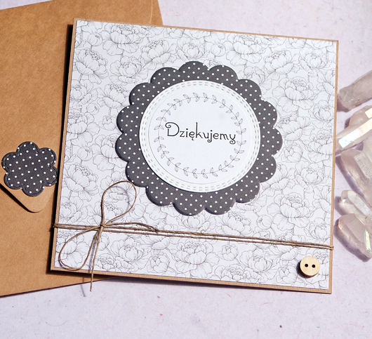 DZIĘKUJEMY :: kartka handmade :: PODZIĘKOWANIE kaktusia