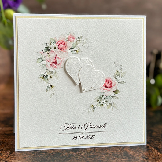 zaproszenia i kartki na ślub Personalizowana kartka ślubna / WEDDING CHARM, WP26c