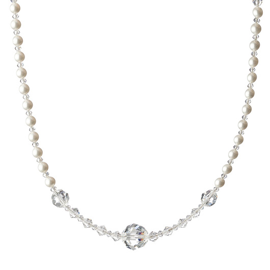 wisiory Srebrny naszyjnik z kryształami marki Swarovski