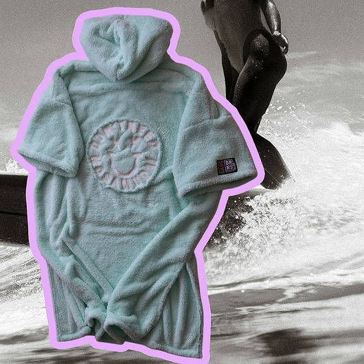 bluza z kapturem damska Poncho Biggy Pastel Mint