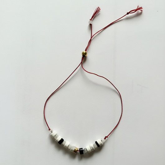 bransoletki z kamieni naturalnych Bransoletka z naturalnymi kamieniami Magnezyt Obydian Kamień Księżycowy