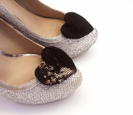 NEW! Klipsy do butów -We love sequins - Black Coquet
