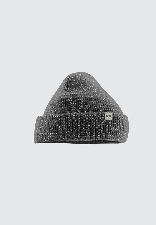 czapki damskie Czapka beanie odblaskowa szara