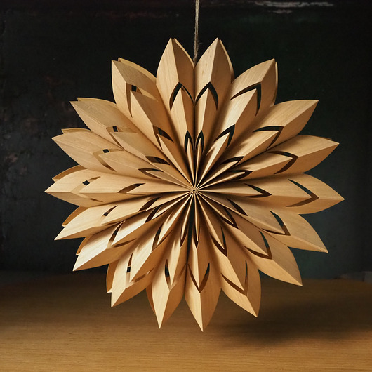 dodatki - różne Gwiazda papierowa- imitacja drewna, 40cm