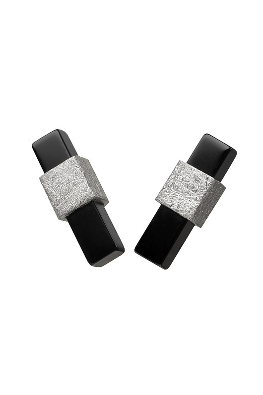 kolczyki/SILVER/ONYX Daria Siwiak Jewellery