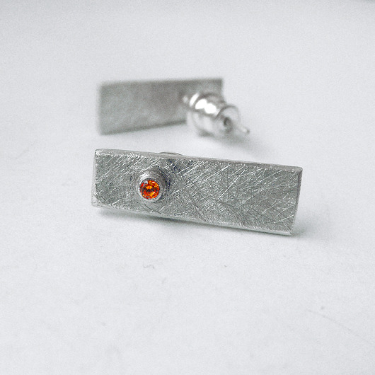 kolczyki z kamieniami Kolczyki PROSTOKĄT