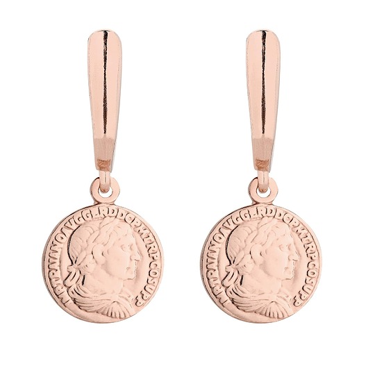 kolczyki pozłacane Kolczyki z monetami z różowego złota