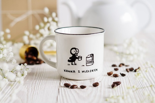 kubki Kubek Kawka z Mleczkiem