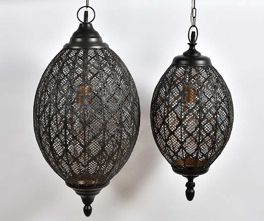 Lampa wisząca Nero, czarna, druciana, 60 cm Home Design
