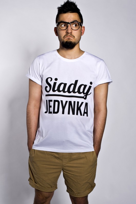 Koszulka Męska Siadaj Jedynka ŁAP NAS