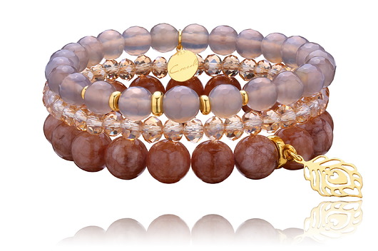 BRANSOLETKA SREBRO 925 JADEIT, AGAT Coccola JEWELLERY