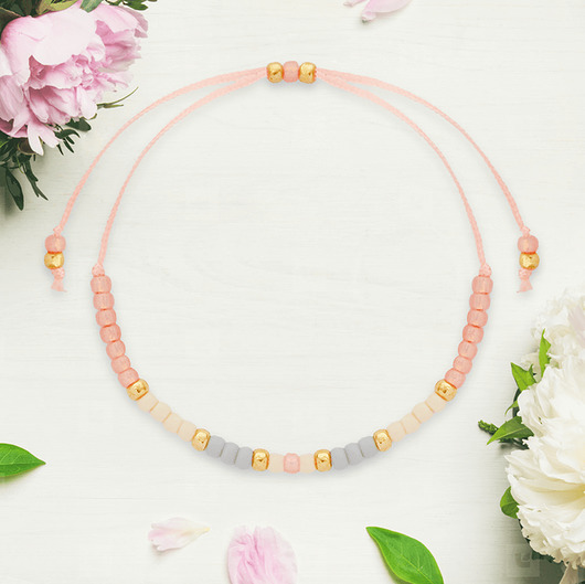 bransoletki na sznurku Bransoletka Minimal - Autumn Peachy
