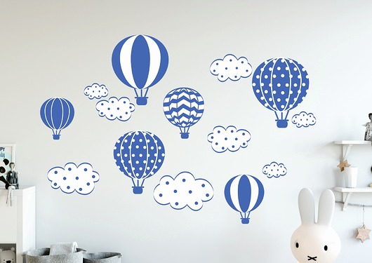Naklejka ścienna dla dzieci balon balony chmury  madras24