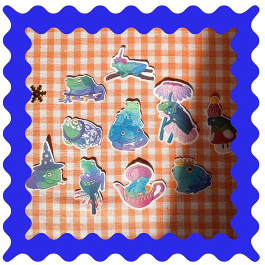 naklejki i wlepy Żaby // naklejki papierowe