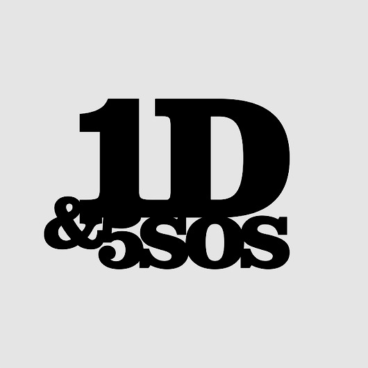 Napis na Ścianę 3D 1D & 5SOS LOVINA PRINTS
