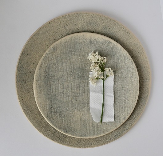 patery i talerze komplet talerzy ceramicznych szary mat