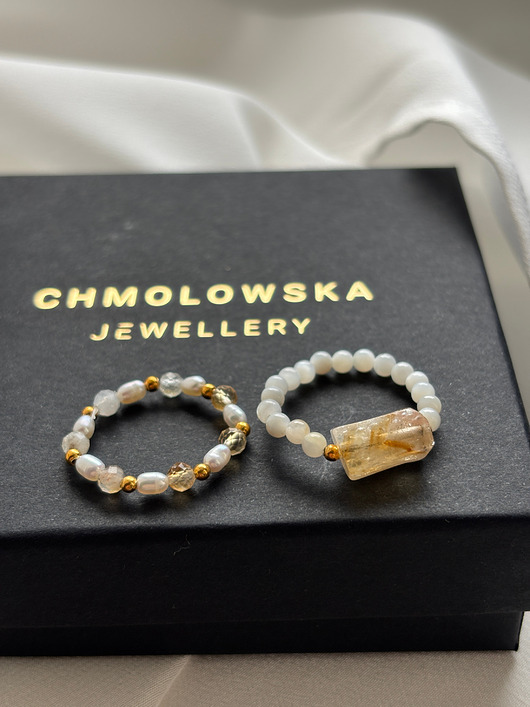 pierścionki elastyczne Zestaw Pierścionków elastycznych cytryn