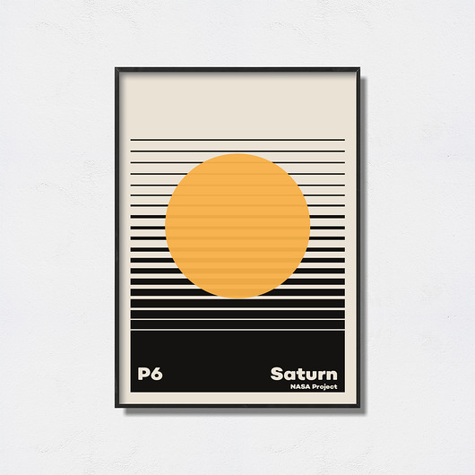 Saturn Nasa Project plakat Pas De LArt