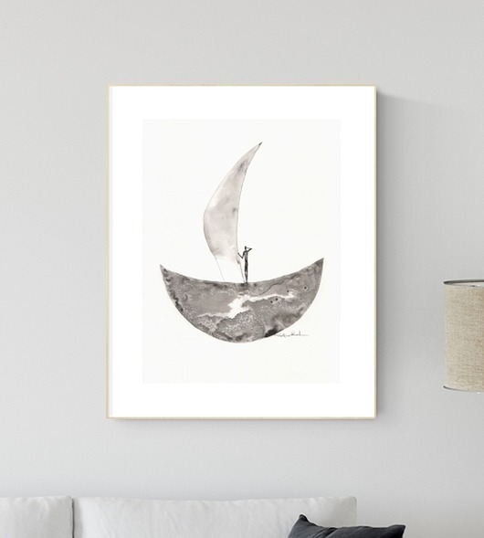 grafika 30X40 cm wykonana ręcznie MiniMalArt