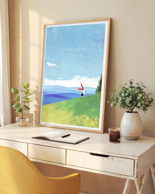 plakaty Bieszczady - plakat 50x70 cm - w górach z pozytywną energią