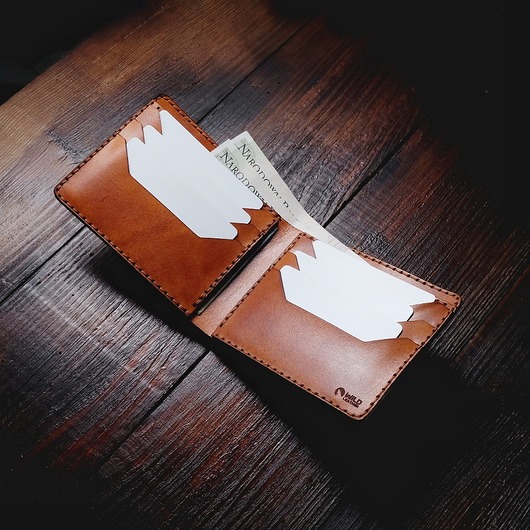 Męski portfel z naturalnej skóry Poziomy Wildleather