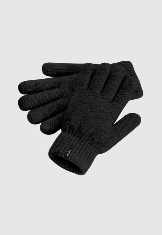 rękawiczki damskie Puchate rękawiczki czarne