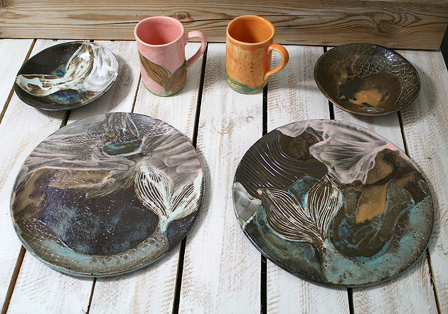 patery i talerze malowana ceramika