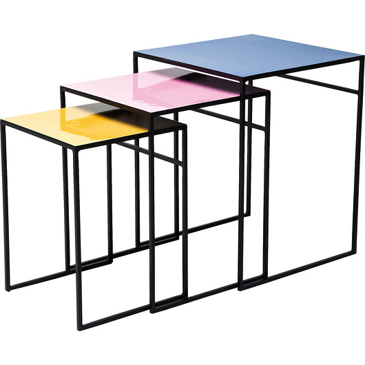 Stolik kawowy Loft Square Colore  - zestaw 3 szt Home Design