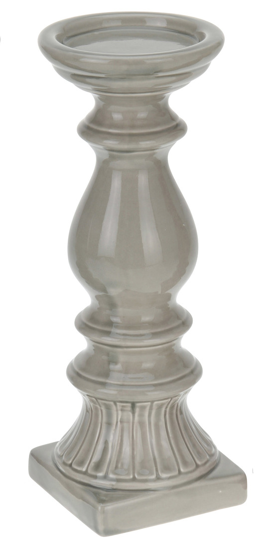 Świecznik ceramiczny jasnoszary MIA home