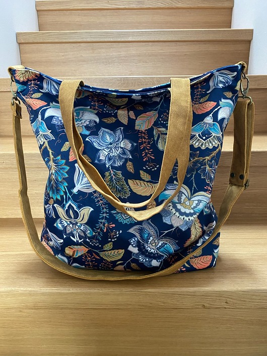 torby na ramię Torba na ramię XL - print jesienne kwiaty