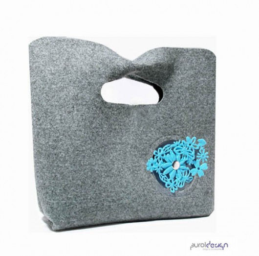 simple fleur blue purol design