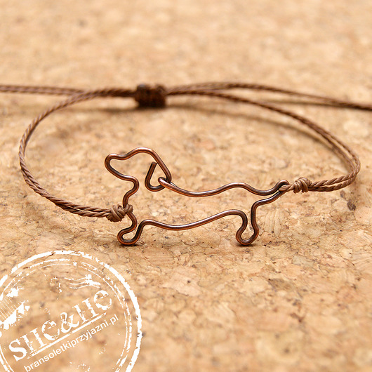 bransoletki wire wrapping Druciak - jamnik