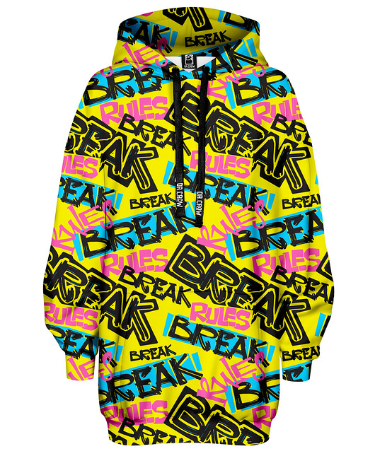 bluza z kapturem damska Bluza Oversize Tunika DR.CROW Break