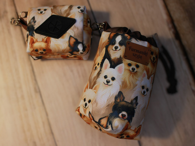 dla zwierząt różne Zestaw saszetka na smaczki i woreczki  # chihuaua