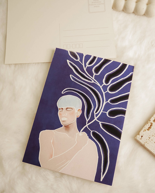 grafiki i ilustracje Pocztówka Ilustracja Mężczyzna