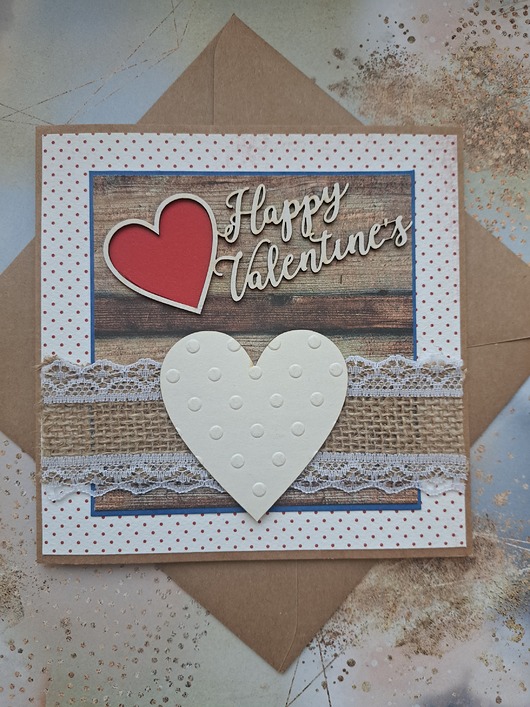 kartki scrapbooking Kartka na Walentynki/ walentynka