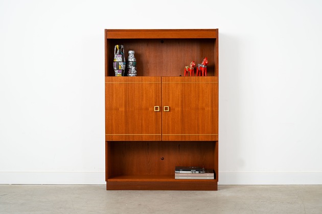 regały i półki Regał tekowy, duński design, lata 70, produkcja: Dania