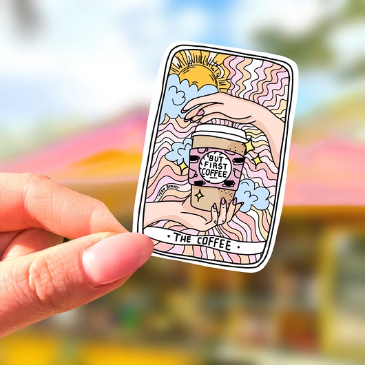 naklejki i wlepy Naklejka - tarot THE COFFEE