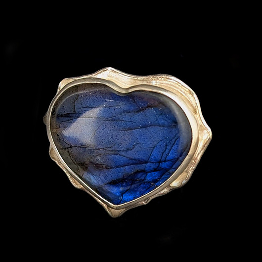 pierścionki srebrne Pierścionek blue valentine- labradoryt