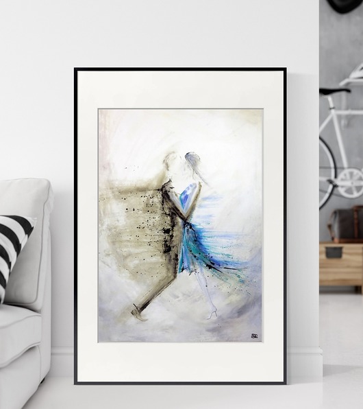 obraz 50 x 70 cm  wykonany ręcznie, abstrakcja Krystyna Siwek Art