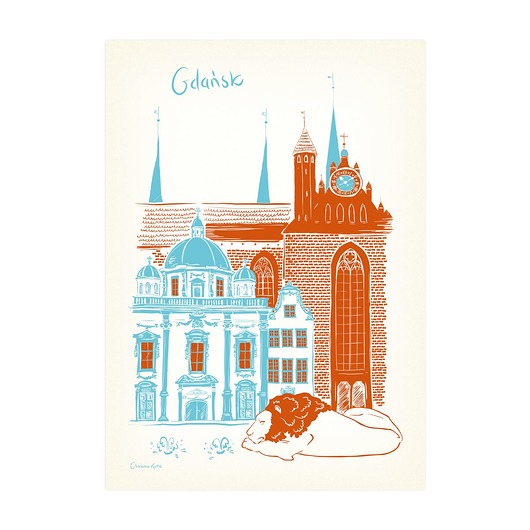 Plakat A4 Gdańsk Kaplica Królewska Gliniana Kura