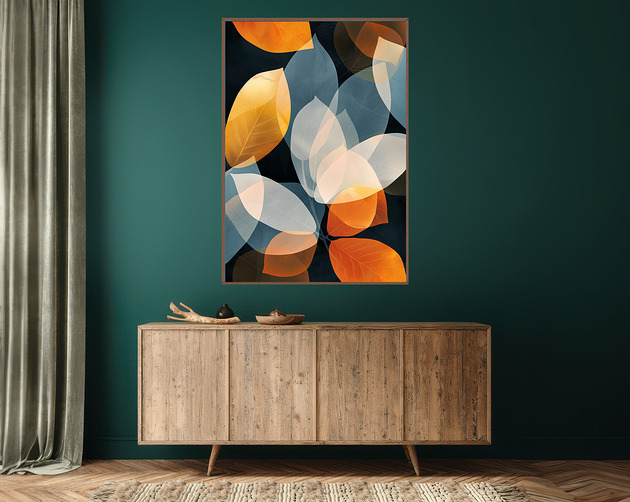 plakaty Liście magnolii - Plakat, druk - Chiński Orient, Harmonia Zen, Wabi Sabi #91