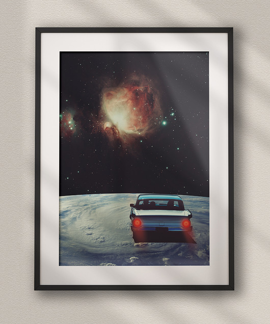 plakaty Plakat Destynacja nieznana - Kolaż Fine Art - Dekoracja Ścienna Do Salonu