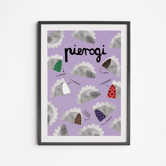 plakaty Plakat Pierogi Fioletowe